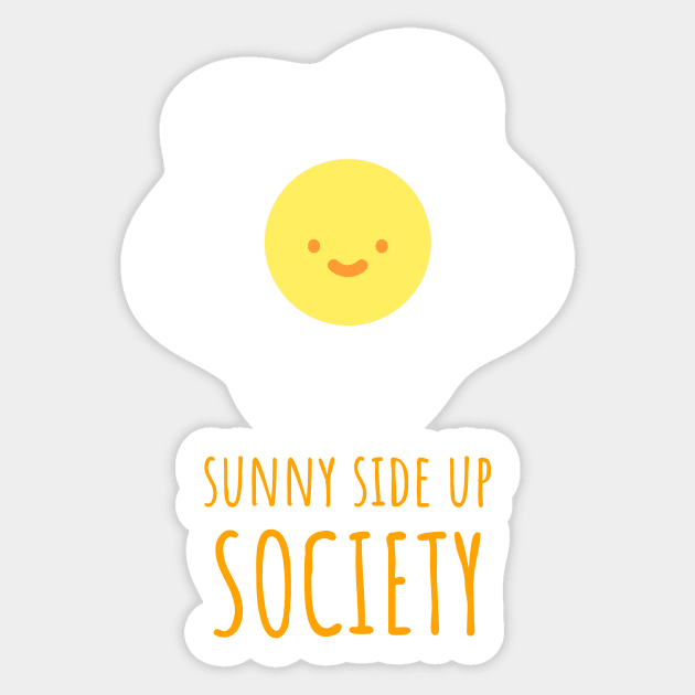 Smiling Sunny Side Up Egg Society Sticker by InkyArt